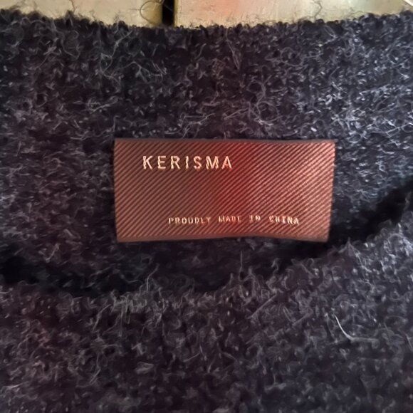 Kerisma Black Gray ¾ Length Bell Sleeve Sweater* - Picture 3 of 6